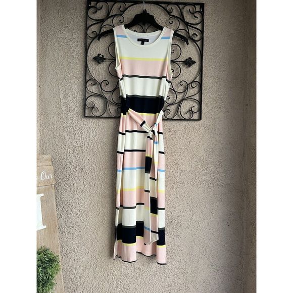 Banana Republic stripe ponte midi tank dress - size small - multicolored - Picture 2 of 9